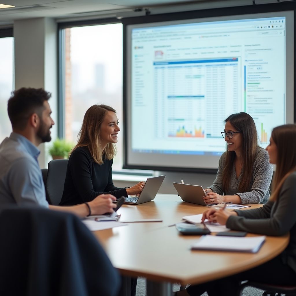 Sesión de capacitación con clientes